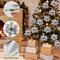 30 Pcs Glitter Christmas Poinsettia Hanging Flower Tree Decor